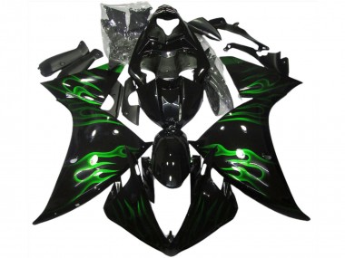Comprare Carene Moto Yamaha R1 2009-2011 - Nero Lucido Verde Fiamma