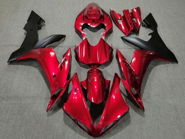 Comprare Carene Moto Yamaha R1 2004-2006 - Caramella Rosso Nero Opaco
