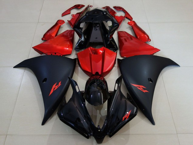Comprare Carena Moto Yamaha R1 2012-2014 - Nero Lucido Nero Opaco Rosso