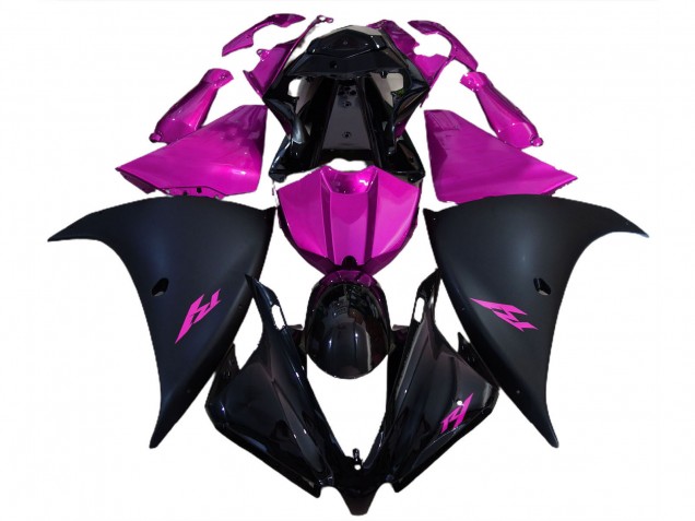 Comprare Carene Moto Yamaha R1 2012-2014 - Nero Lucido Nero Opaco Rosa