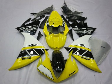 Comprare Carene Moto Yamaha R1 2012-2014 - Bianco Giallo Nero Lucido