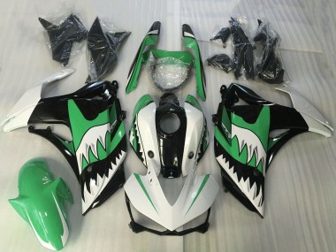 Comprare Carena Moto Yamaha R3 2015-2018 - Bianco Verde Nero Squalo