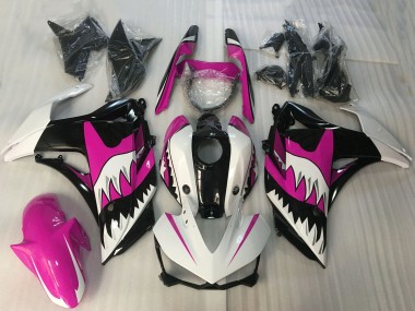 Comprare Carene Moto Yamaha R3 2015-2018 - Bianco Rosa Nero Lucido Squalo