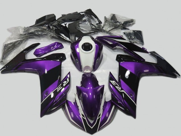 Comprare Carena Moto Yamaha R3 2015-2018 - Viola Bianco Nero Lucido