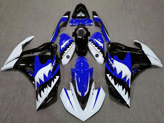 Comprare Carene Moto Yamaha R3 2015-2018 - Bianco Blu Nero Squalo