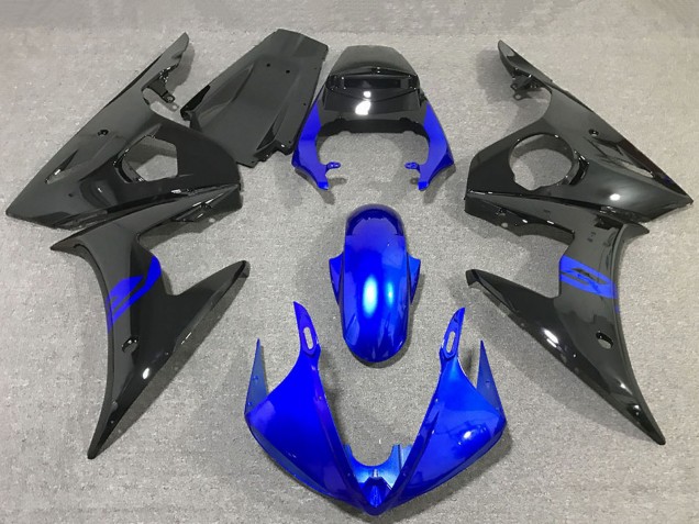 Comprare Carene Moto Yamaha R6 2003-2004 - Blu Nero Lucido