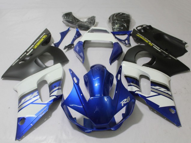 Comprare Carene Moto Yamaha R6 1998-2002 - Bianco Blu Nero Opaco Giallo