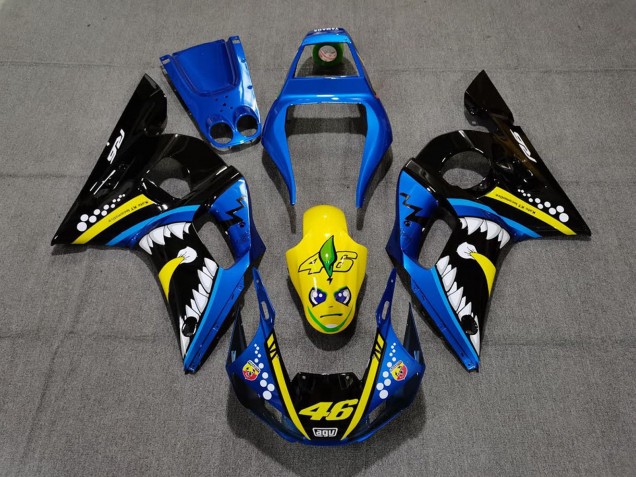 Comprare Carene Moto Yamaha R6 1998-2002 - Blu Giallo Nero Squalo 46