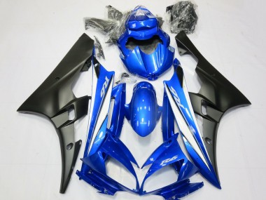 Comprare Carene Moto Yamaha R6 2006-2007 - Blu Bianco Nero Opaco