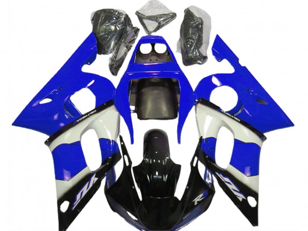 Comprare Carene Moto Yamaha R6 1998-2002 - Blu Bianco Nero Lucido
