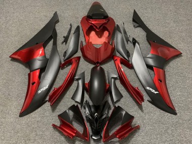 Comprare Carene Moto Yamaha R6 2008-2016 - Rosso Nero Opaco