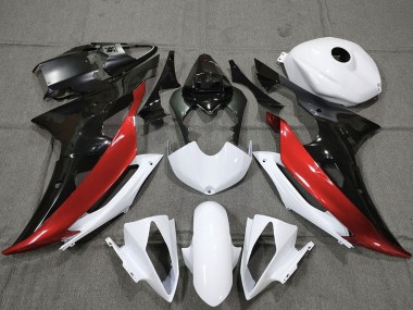 Comprare Carene Moto Yamaha R6 2008-2016 - Bianco Rosso Nero Lucido