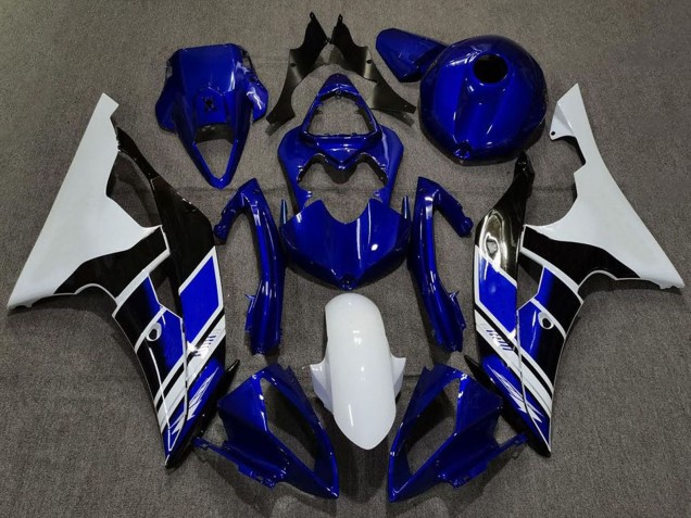 Comprare Carene Moto Yamaha R6 2008-2016 - Bianco Blu Nero Lucido