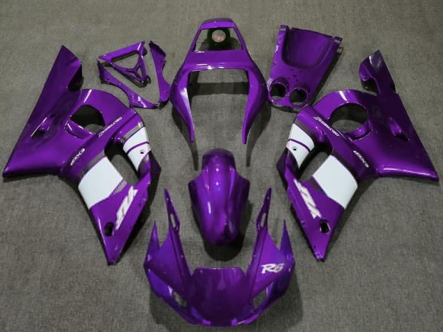 Comprare Carene Moto Yamaha R6 1998-2002 - Viola Scuro Bianco