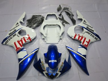 Comprare Carene Moto Yamaha R6 2003-2004 - Bianco Blu Rosso Fiat Motul Dunlop