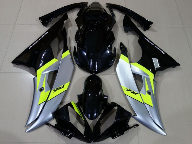 Comprare Carene Moto Yamaha R6 2008-2016 - Argento Neon Verde Nero Lucido