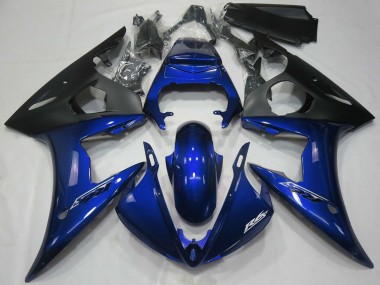 Comprare Carene Moto Yamaha R6 2005 - Blu Scuro Nero Opaco