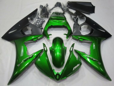 Comprare Carene Moto Yamaha R6 2005 - Verde Scuro Nero Opaco