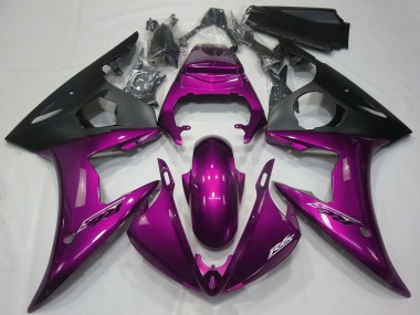 Comprare Carene Moto Yamaha R6 2005 - Rosa Scuro Nero Opaco