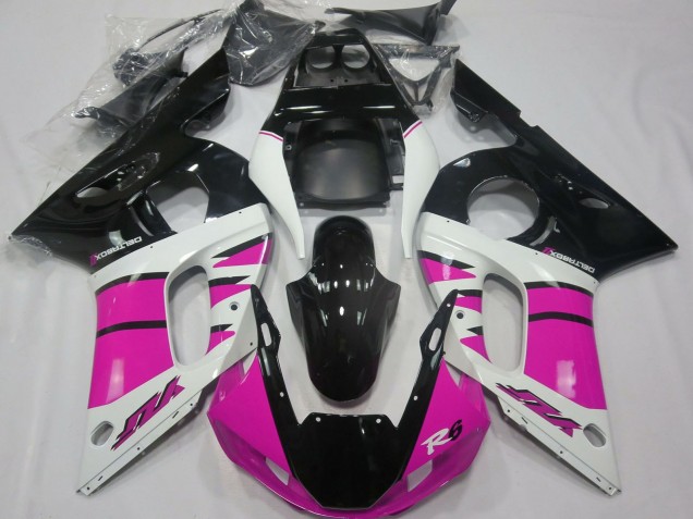 Comprare Carene Moto Yamaha R6 1998-2002 - Bianco Rosa Nero Lucido