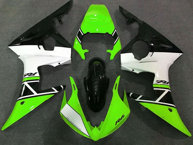 Comprare Carene Moto Yamaha R6 2003-2004 - Verde Bianco Nero Lucido