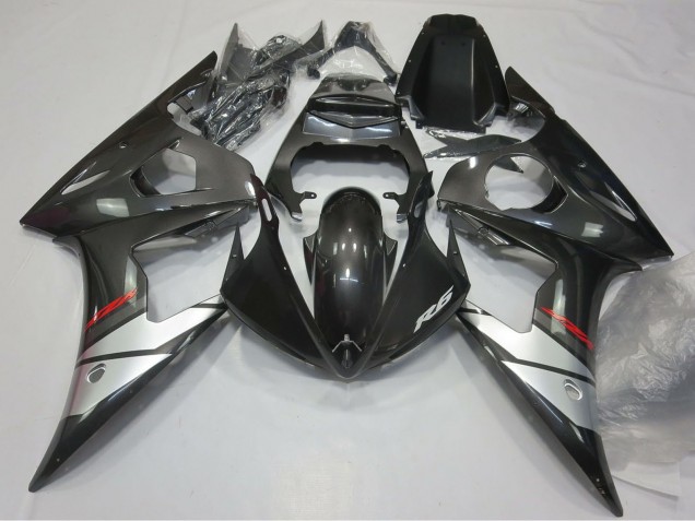 Comprare Carene Moto Yamaha R6 2005 - Nero Lucido Argento