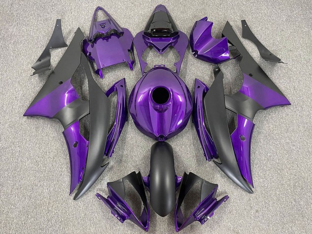 Comprare Carene Moto Yamaha R6 2008-2016 - Viola Nero Opaco