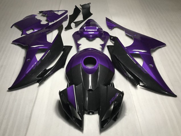 Comprare Carene Moto Yamaha R6 2008-2016 - Viola Fibra di Carbonio Stile