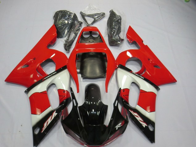 Comprare Carene Moto Yamaha R6 1998-2002 - Rosso Bianco Nero Lucido