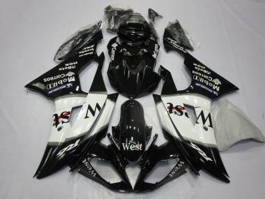 Comprare Carene Moto Yamaha R6 2008-2016 - Nero Lucido Bianco West Michelin