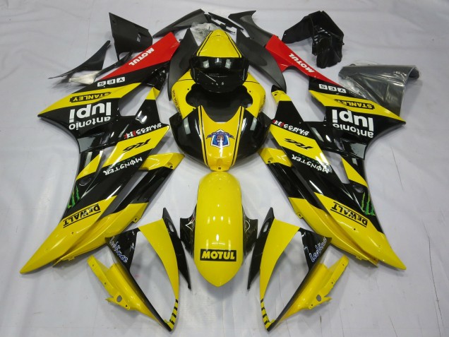 Comprare Carene Moto Yamaha R6 2006-2007 - Giallo Nero Rosso Motul Mostro