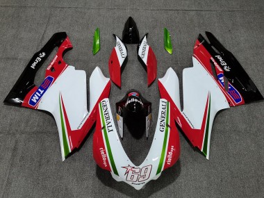 Comprare Carene Moto Ducati 959 1299 2015-2020 - Bianco Rosso Verde Nero Lucido Generali Tim 69