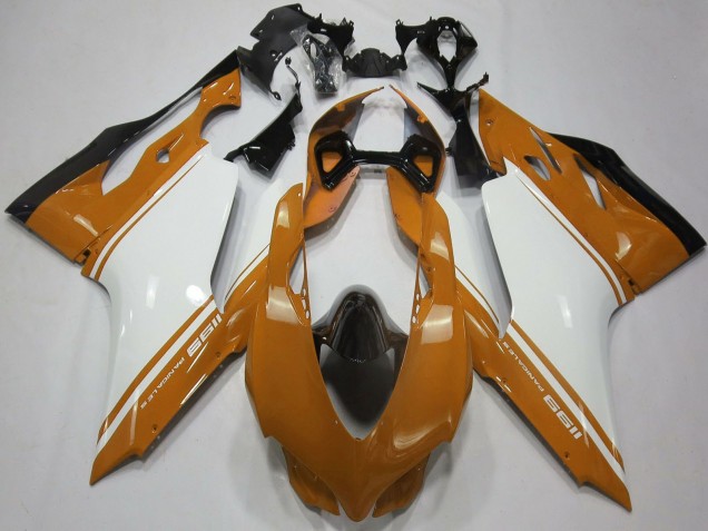 Comprare Carene Moto Ducati 1199 2011-2014 - Marrone Bianco Nero