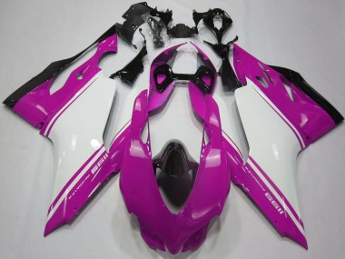 Comprare Carene Moto Ducati 1199 2011-2014 - Rosa Bianco Nero