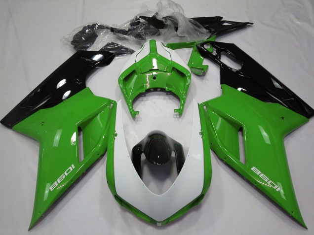 Comprare Carene Moto Ducati 1098 2007-2014 - Verde Nero Bianco