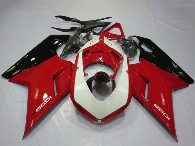 Comprare Carene Moto Ducati 1098 2007-2014 - Lucido Rosso Bianco Nero Lucido