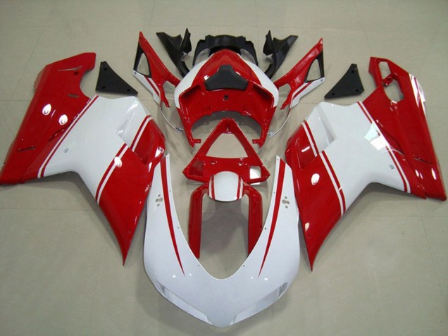 Comprare Carene Moto Ducati 848 1098 1198 2007-2014 - Bianco Rosso