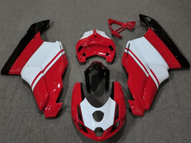 Comprare Carene Moto Ducati 749 999 2003-2004 - Bianco Rosso Nero Lucido