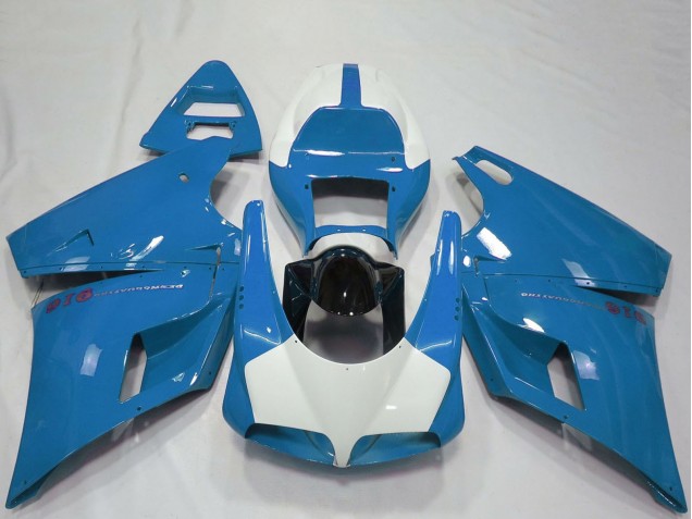 Comprare Carene Moto Ducati 916 1993-2005 - Azzurro Chiaro Nero Lucido