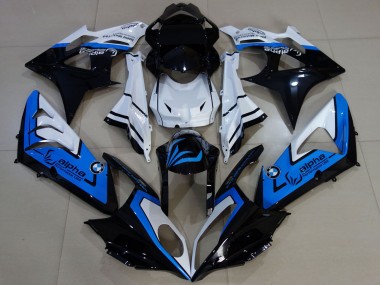 Comprare Carene Moto BMW S1000RR 2009-2014 - Bianco Blu Nero Lucido Alpha