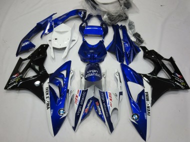 Comprare Carene Moto BMW S1000RR 2009-2014 - Bianco Blu Nero Lucido Virgin Atlantic
