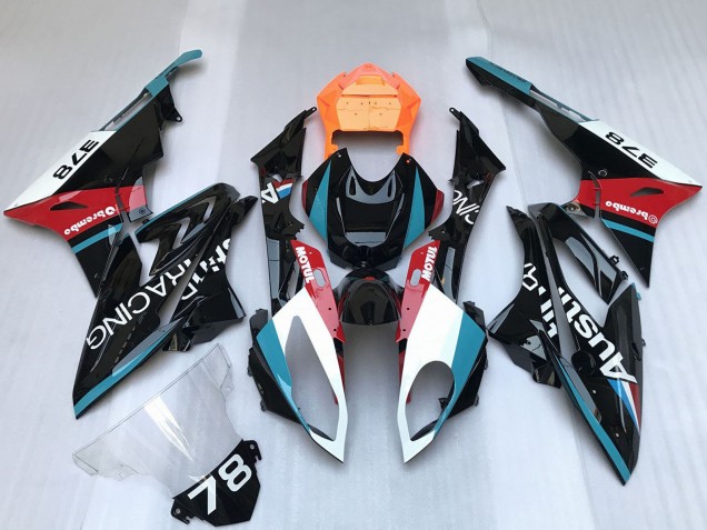 Comprare Carene Moto BMW S1000RR 2009-2014 - Bianco Blu Rosso Arancia Motul Austin Corsa