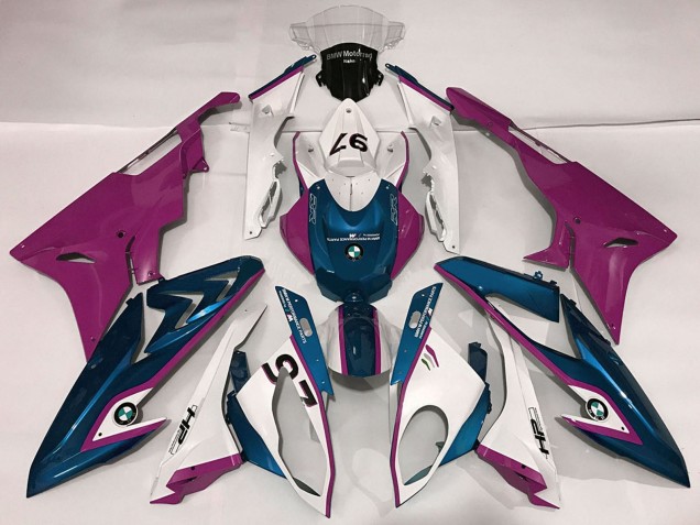 Comprare Carene Moto BMW S1000RR 2009-2014 - Bianco Viola Blu