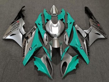 Comprare Carene Moto BMW S1000RR 2009-2014 - Argento Verde Teal Nero