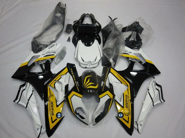 Comprare Carene Moto BMW S1000RR 2009-2014 - Bianco Giallo Nero Lucido