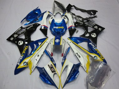 Comprare Carene Moto BMW S1000RR 2009-2014 - Bianco Giallo Blu Nero Lucido OroBet 33