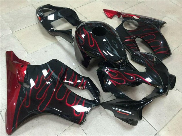 Comprare Carena Moto Honda CBR600 F4i 2001-2003 - Nero Lucido Rosso Fiamma
