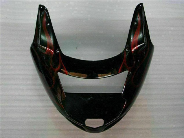 Comprare Carena Moto ABS Honda CBR1100XX Blackbird 1996-2007 - Nero Lucido Rosso Fiamma