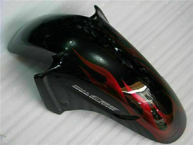 Comprare Carena Moto ABS Honda CBR1100XX Blackbird 1996-2007 - Nero Lucido Rosso Fiamma
