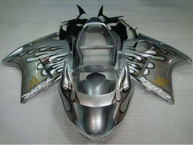 Comprare Carena Moto Honda CBR1100XX Blackbird 1996-2007 - Argento Nero Fiamma